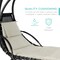 Best Choice Products Hanging Curved Chaise Lounge Chair Swing for Backyard, Patio w/ Pillow, Shade, Stand